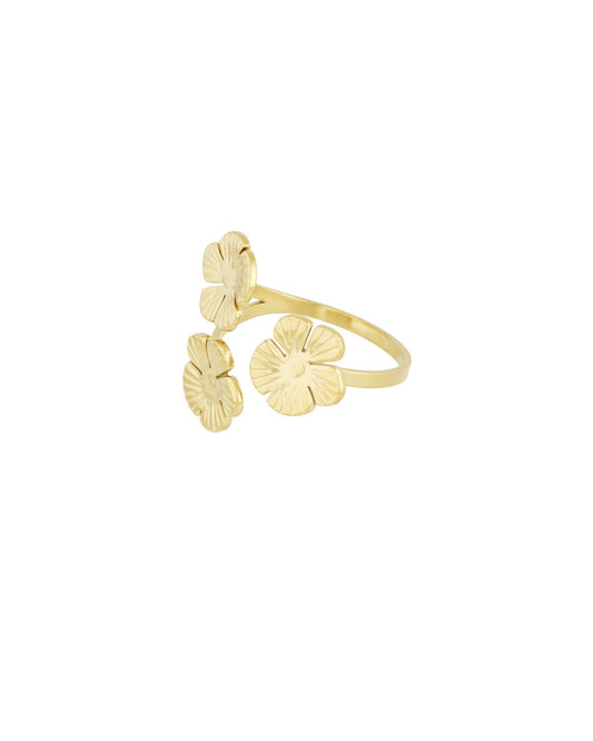 Floral trio ring - Gold