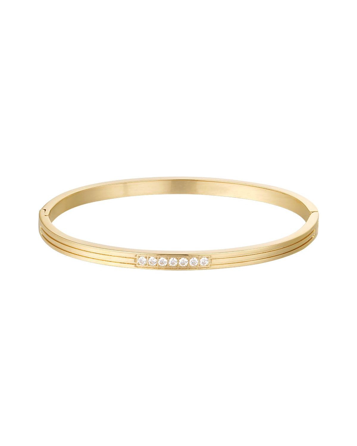 Rhinestone bangle - Gold