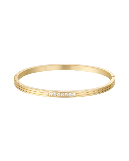 Rhinestone bangle - Gold