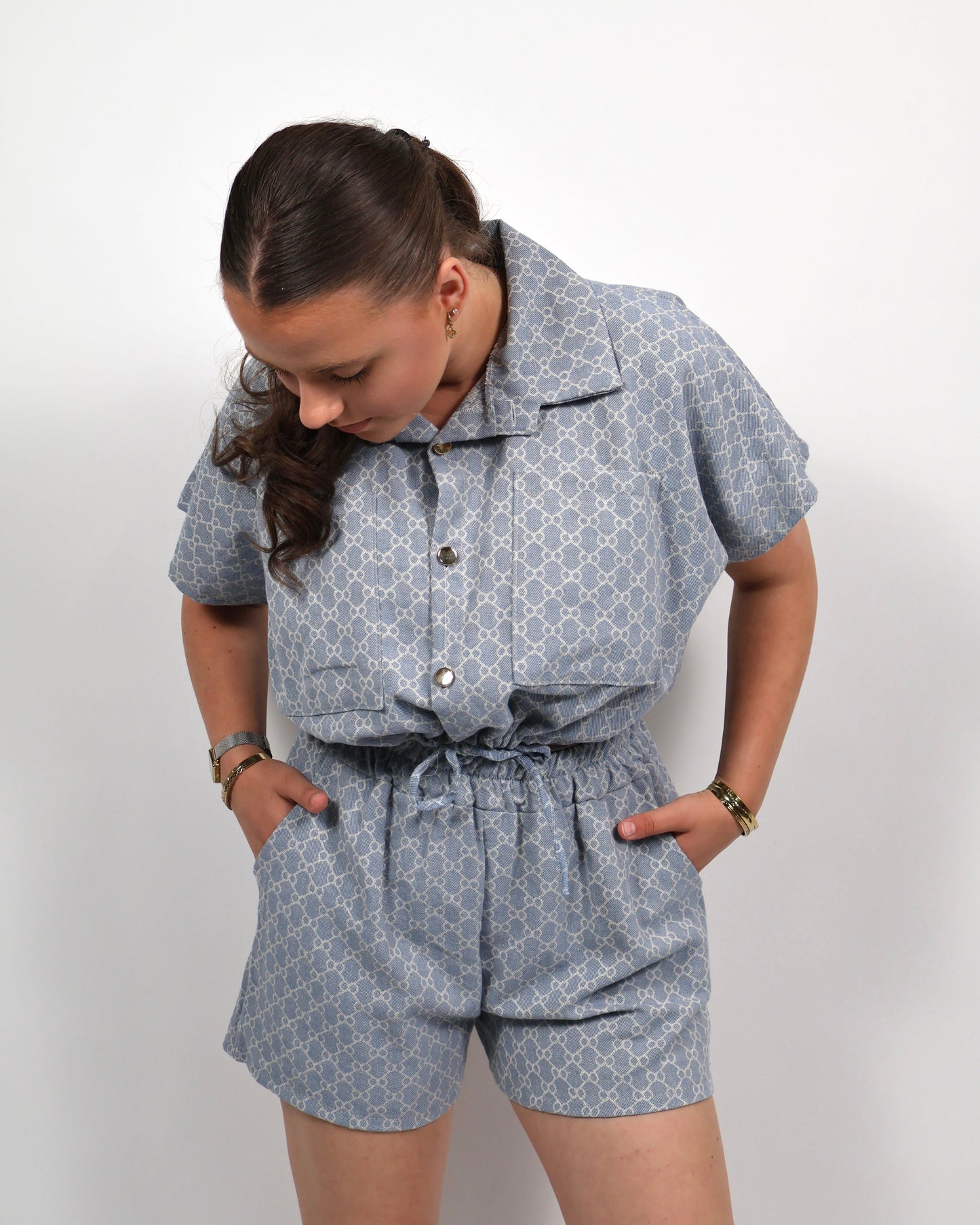 Claire denim set - Blue