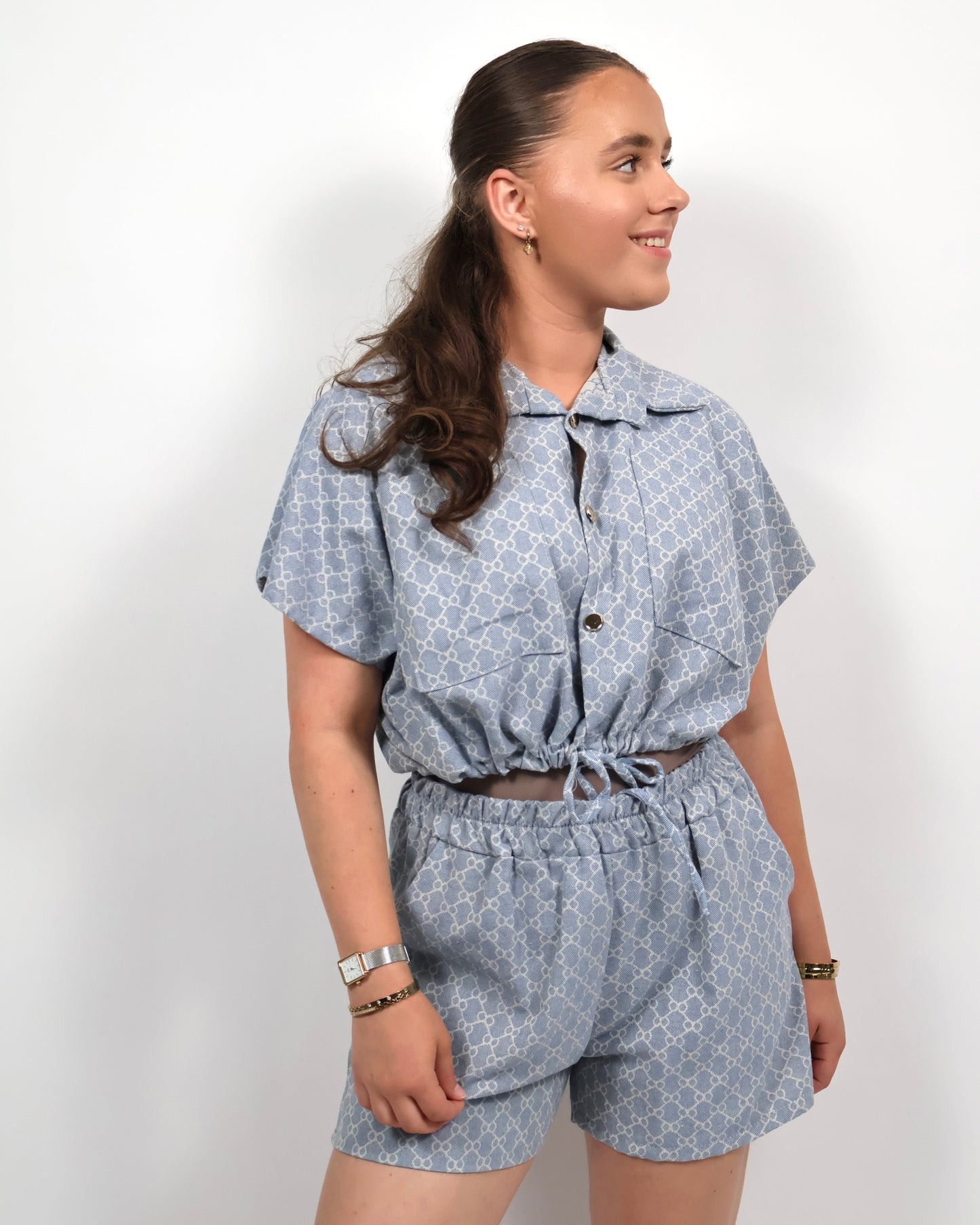 Claire denim set - Blue
