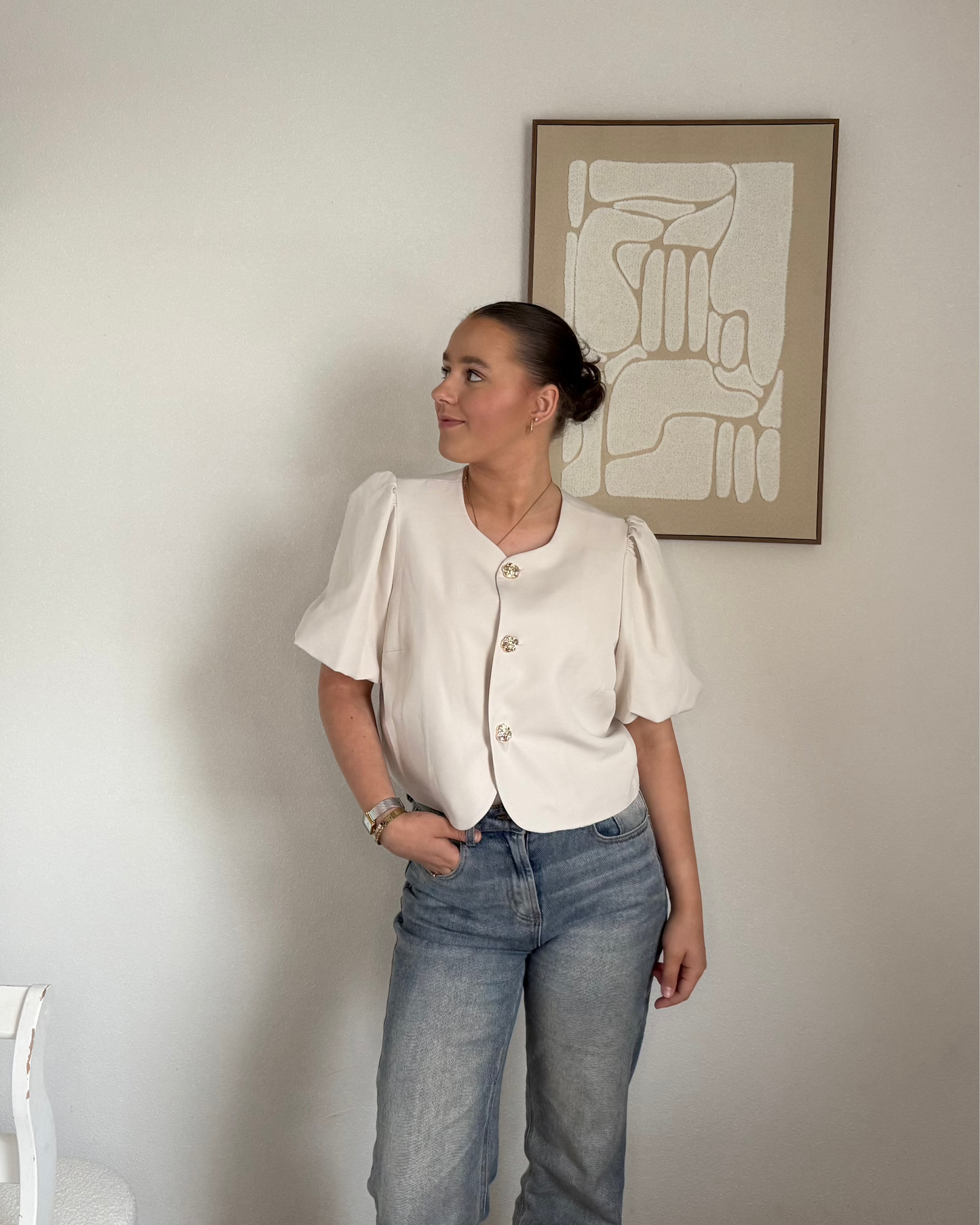 sophia top - creme