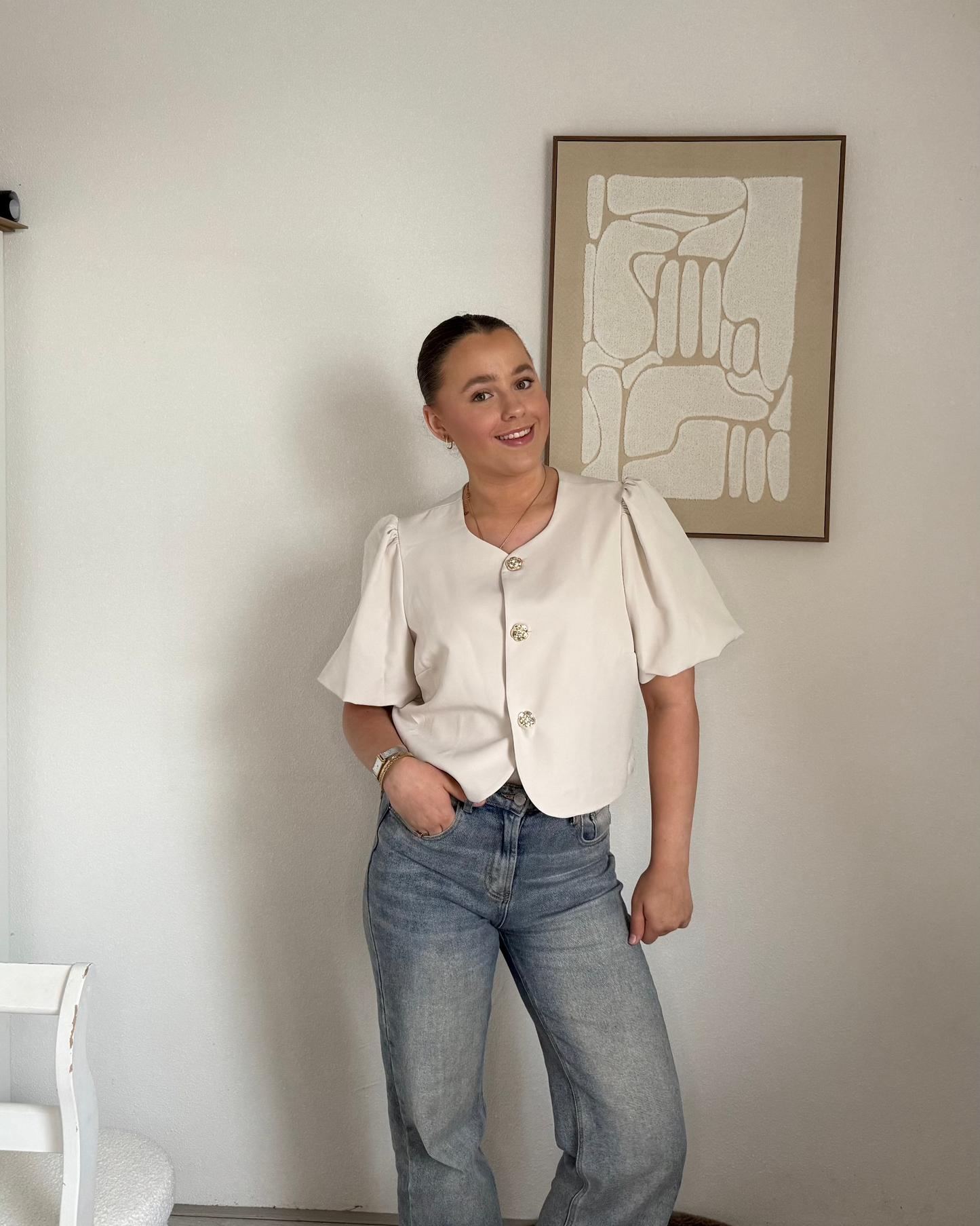 sophia top - creme