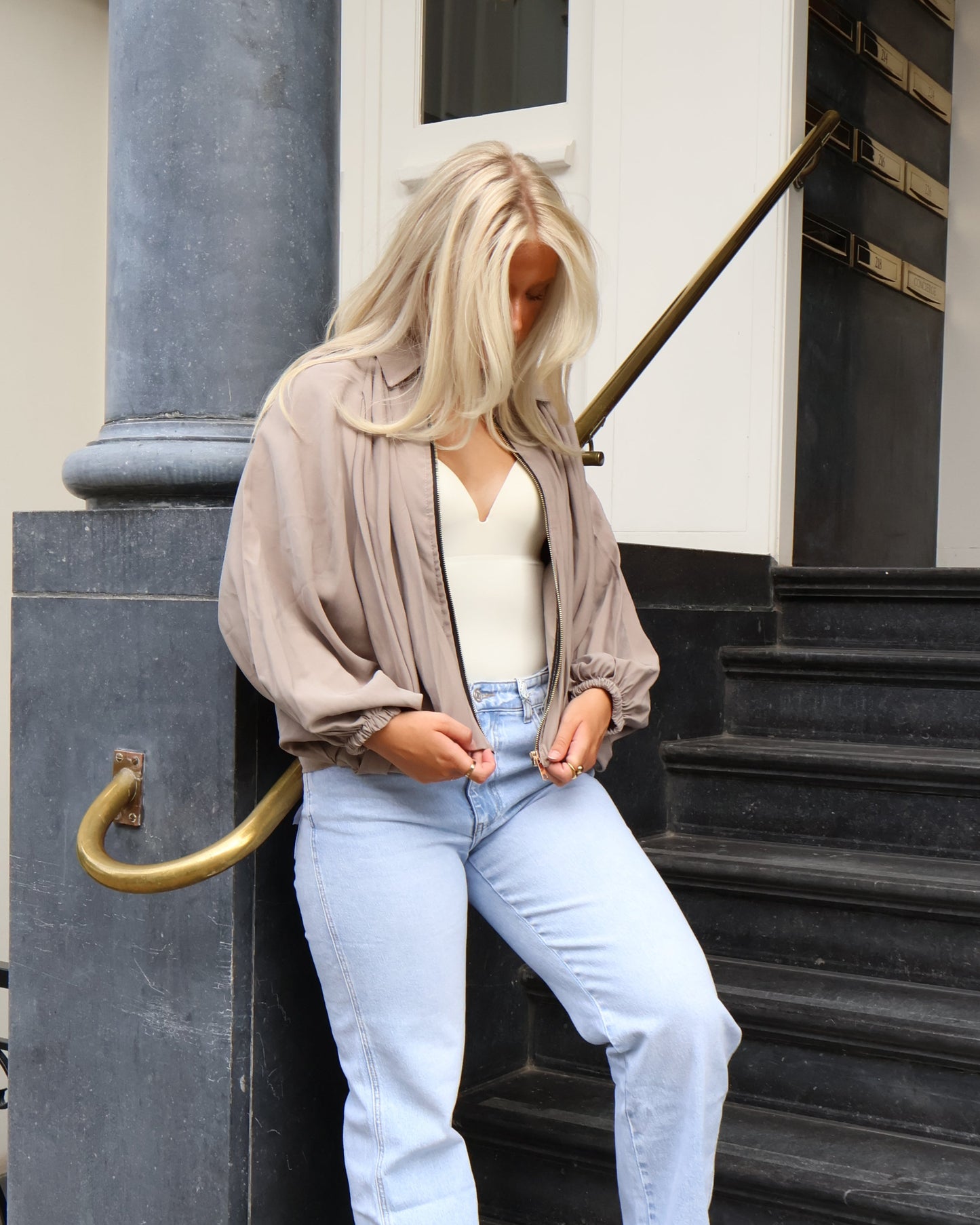 Loulou balloon jacket - Taupe