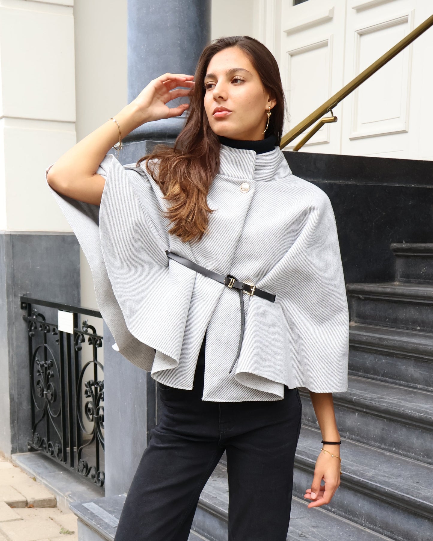 Poncho jacket - Grey