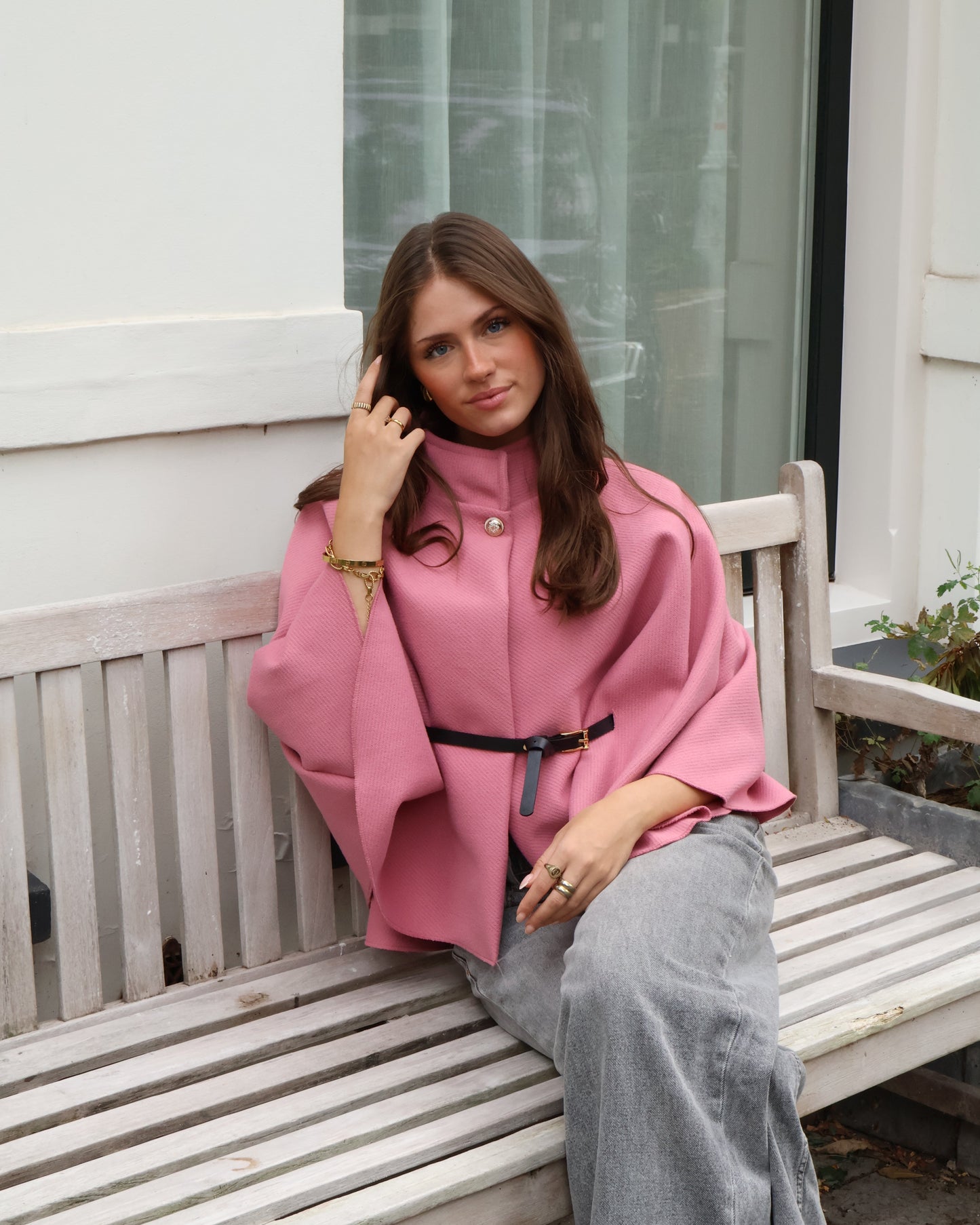 Poncho jacket - Pink