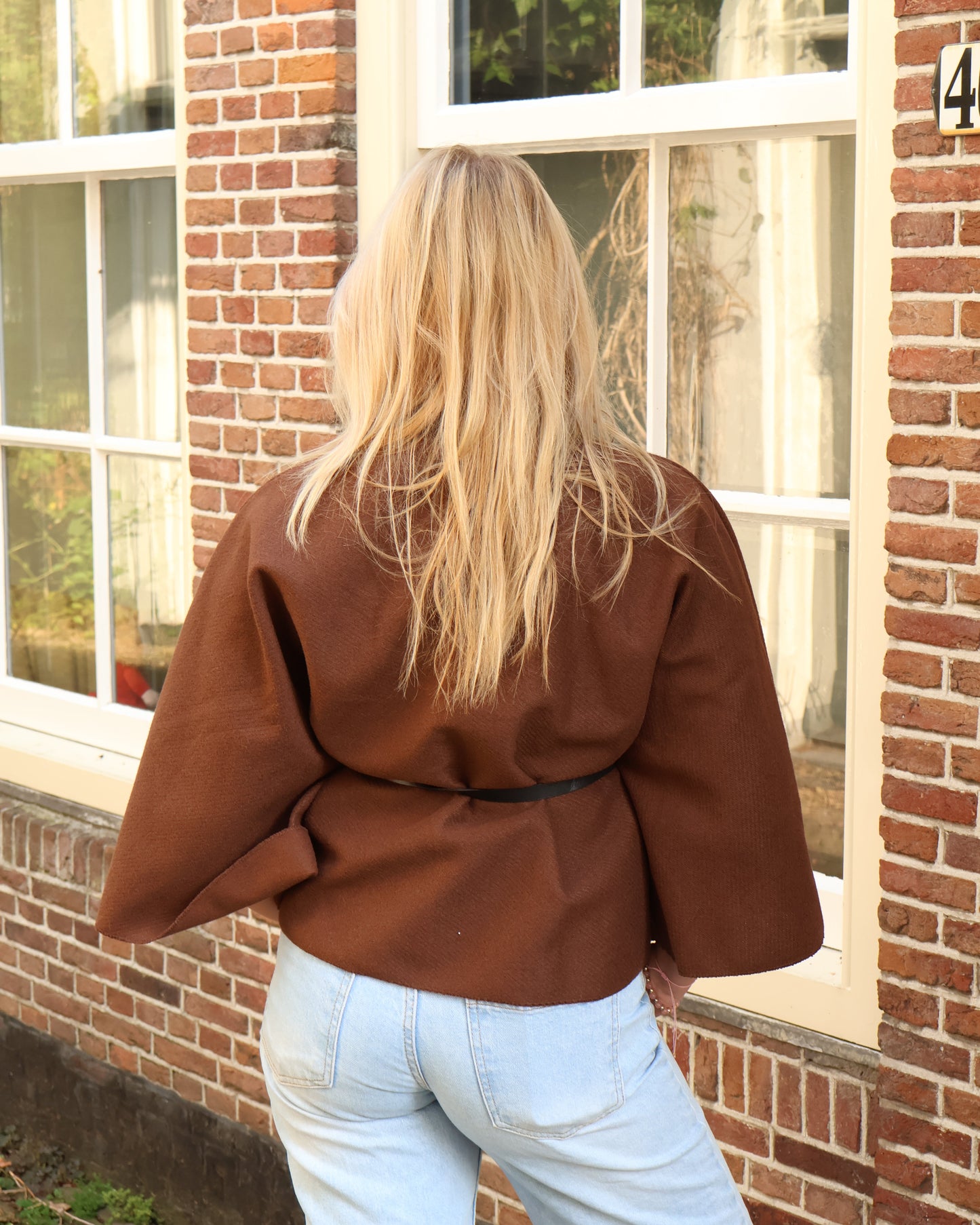 Poncho jacket - Brown