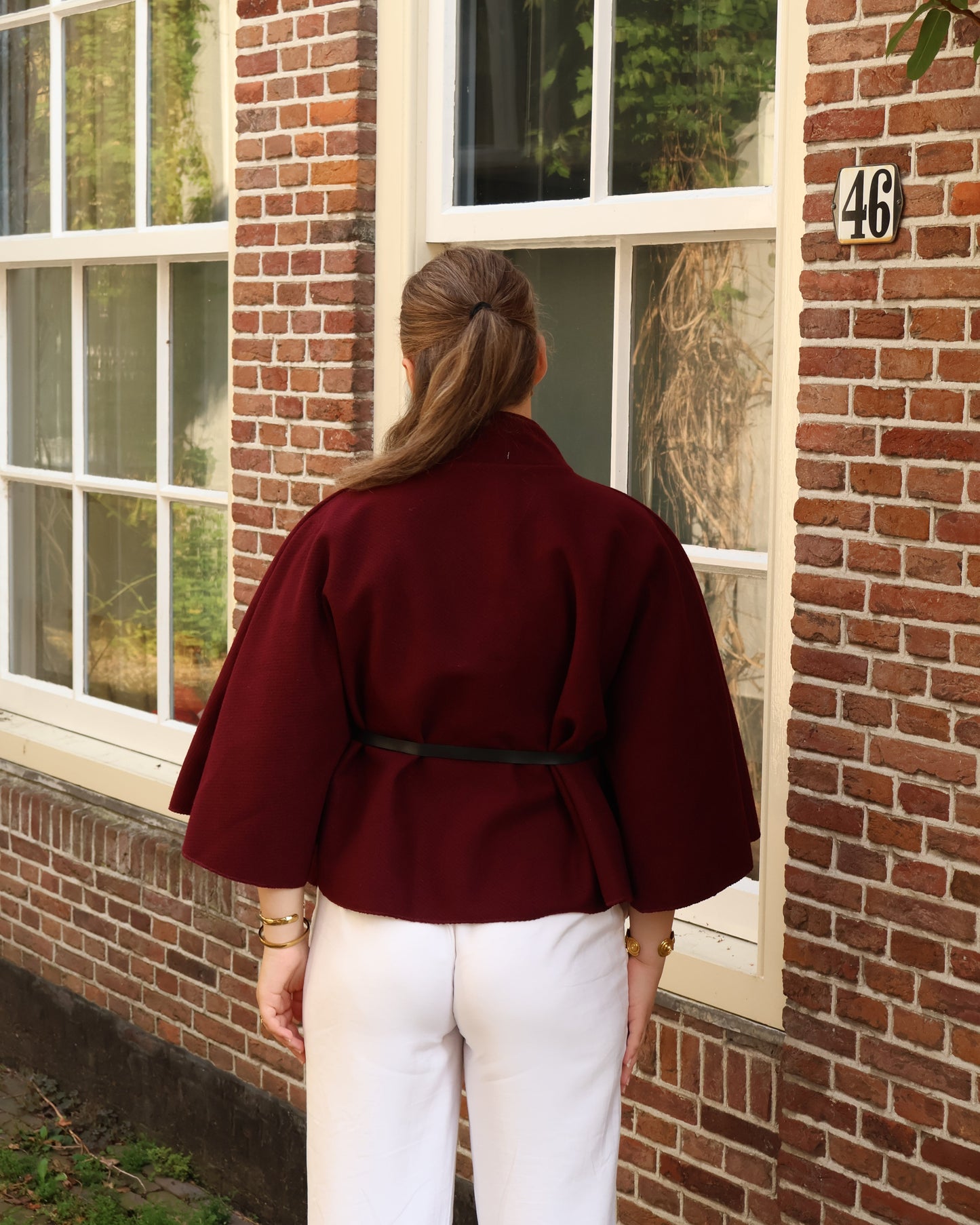 Poncho jacket - Bordeaux