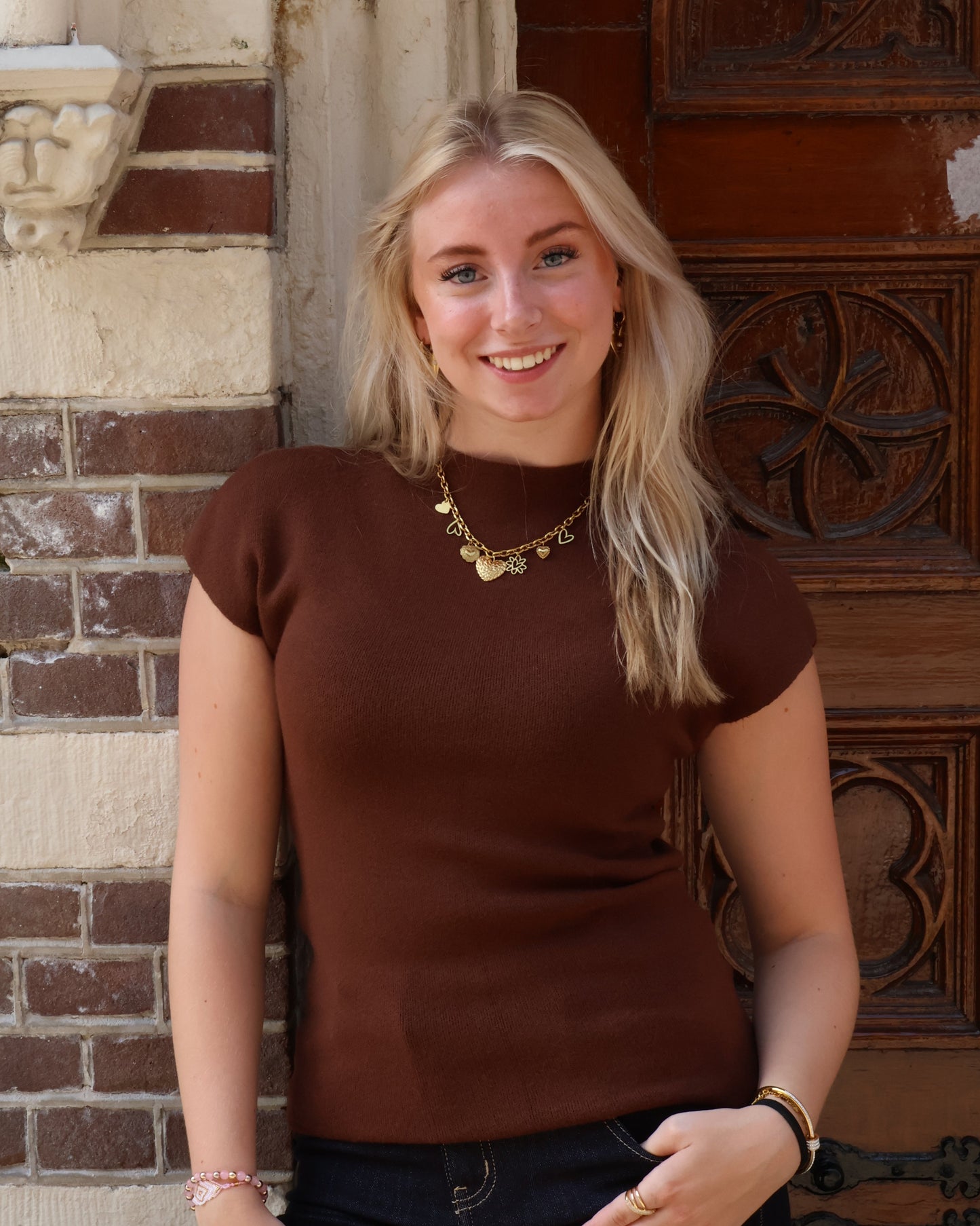 Luna top - Brown