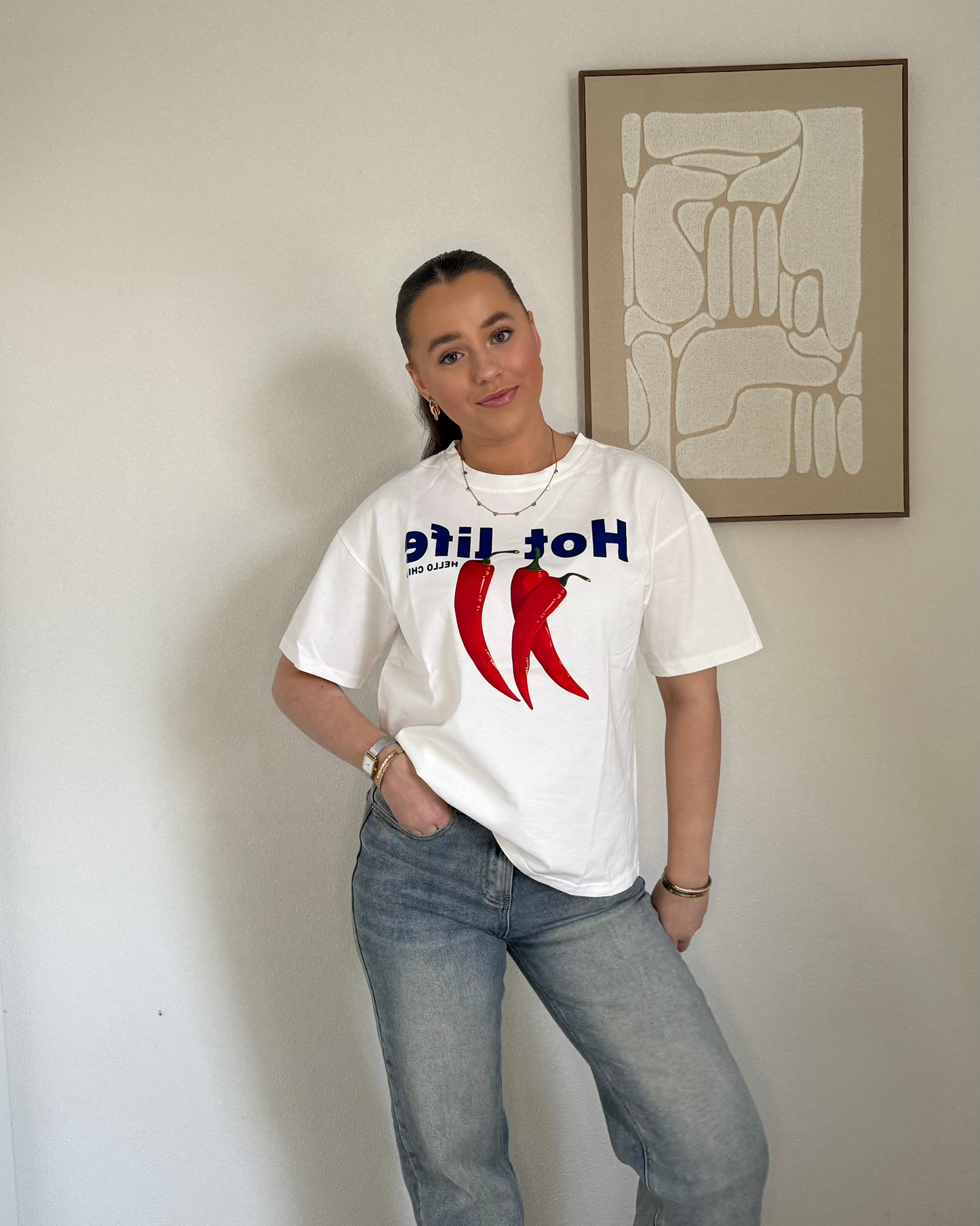 Hot life T shirt - white