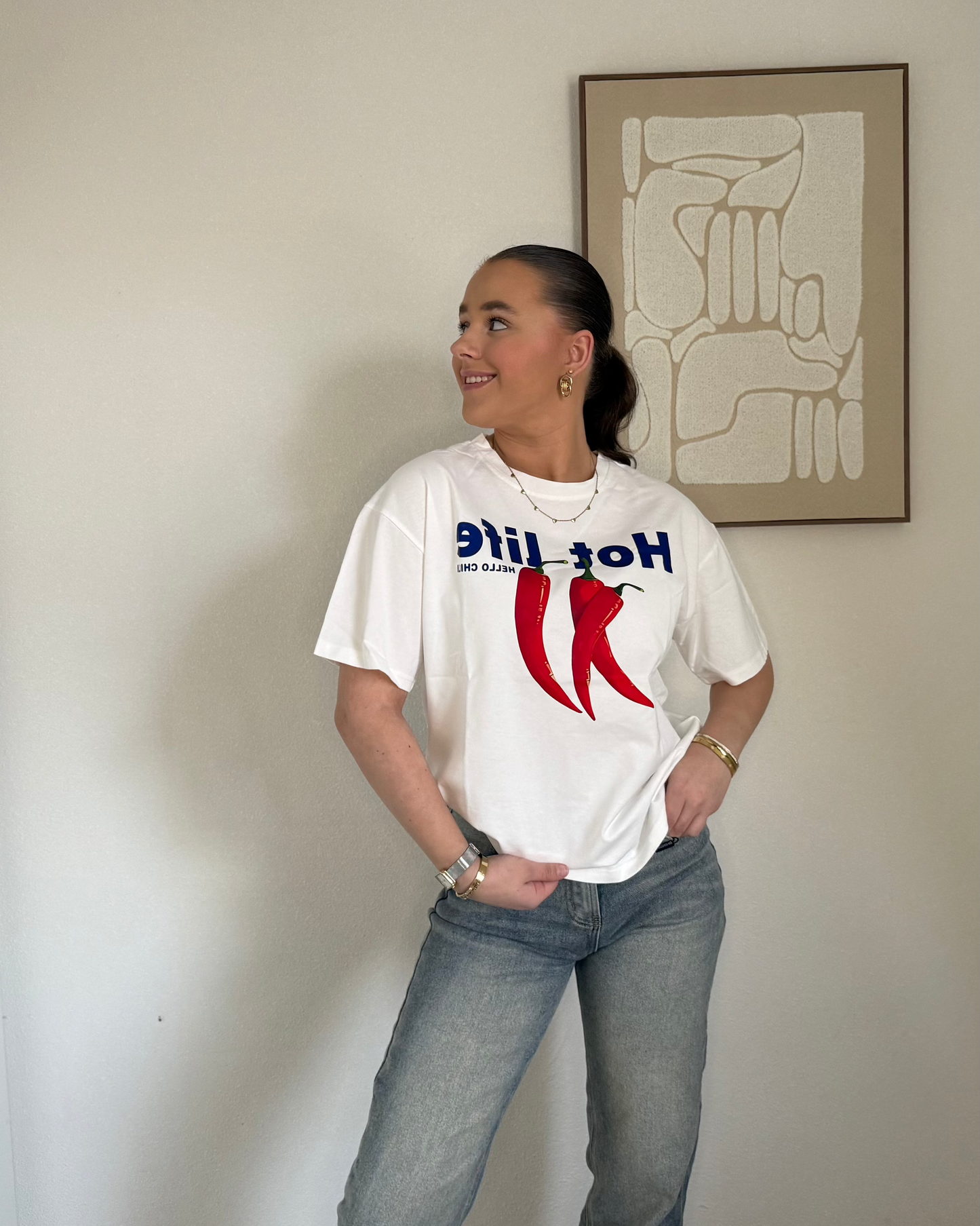 Hot life T shirt - white