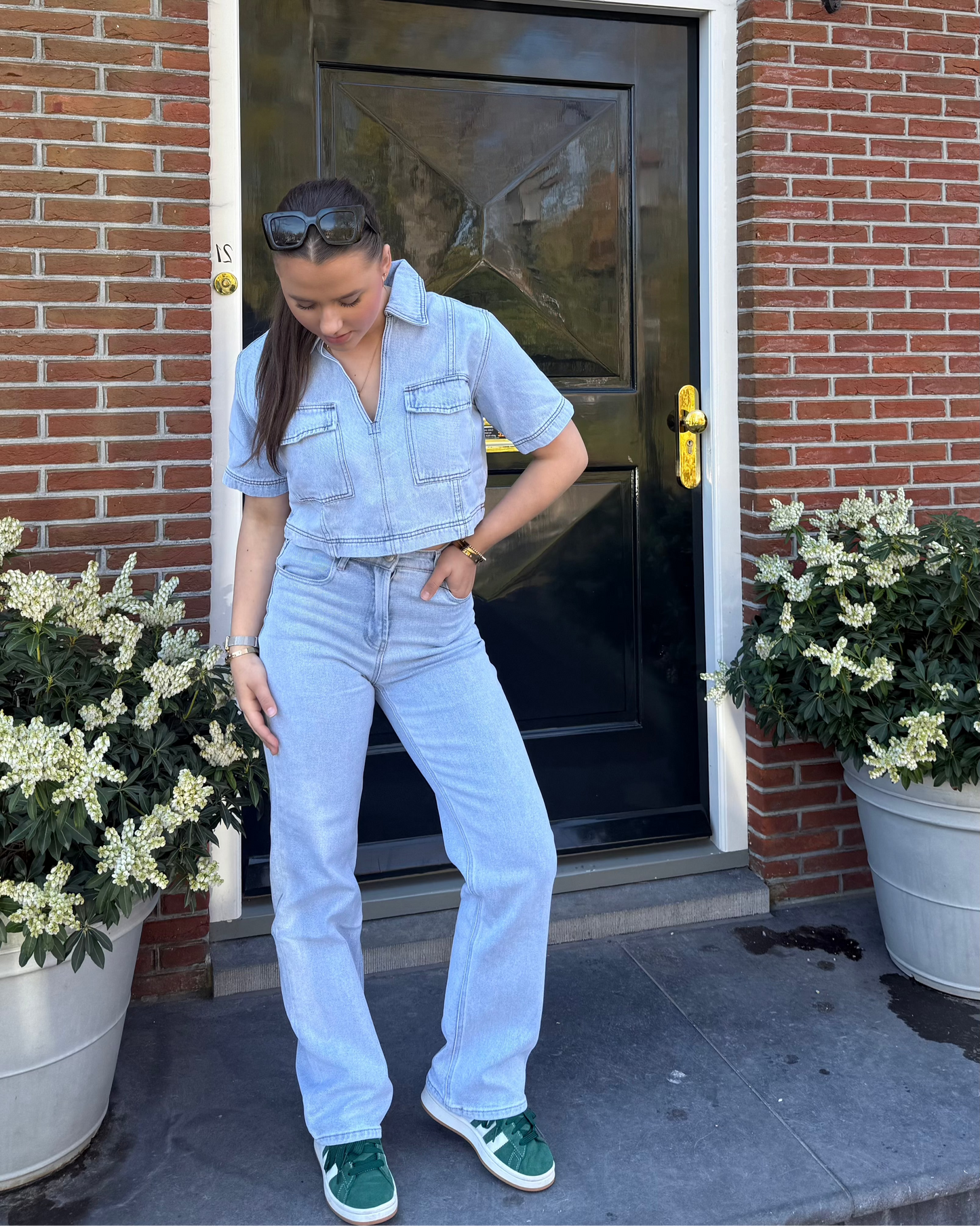 Redefined denim top
