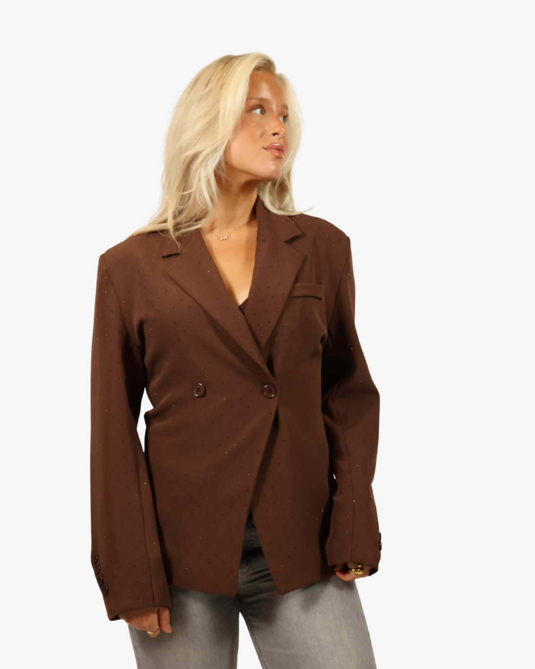 Audrey strass blazer - Brown