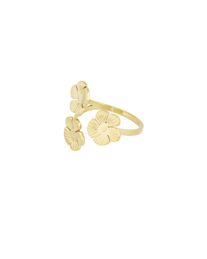Floral trio ring - Gold