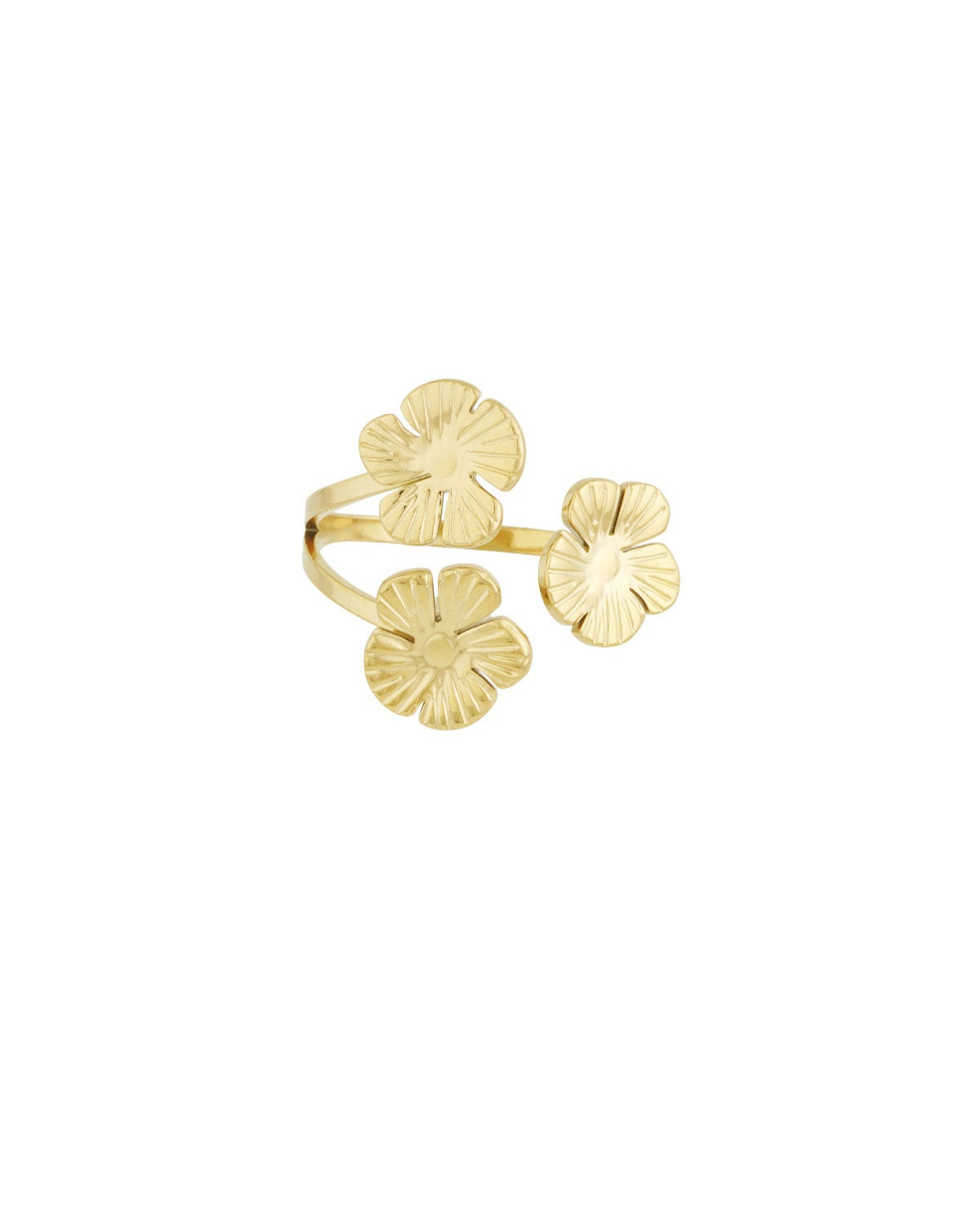 Floral trio ring - Gold