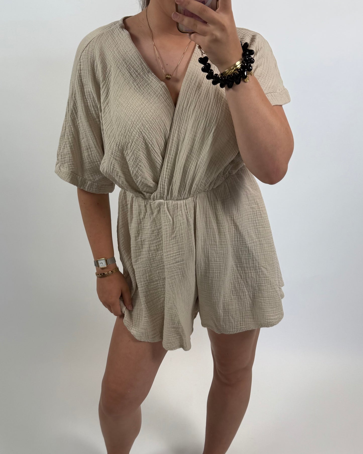 emma playsuit - beige