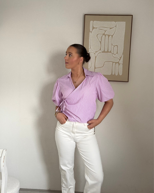 Mila blouse - strass pink