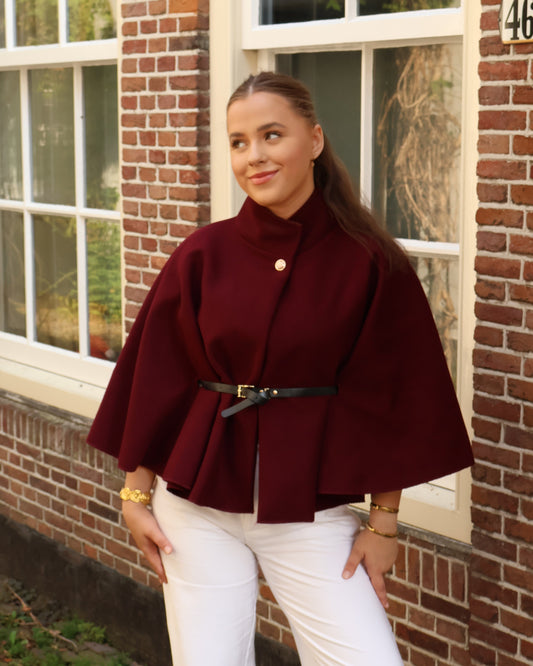 Poncho jacket - Bordeaux