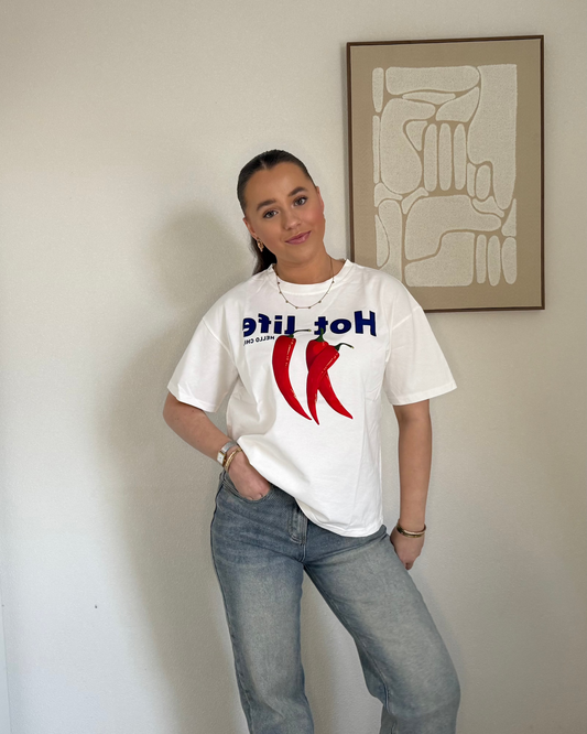 Hot life T shirt - white