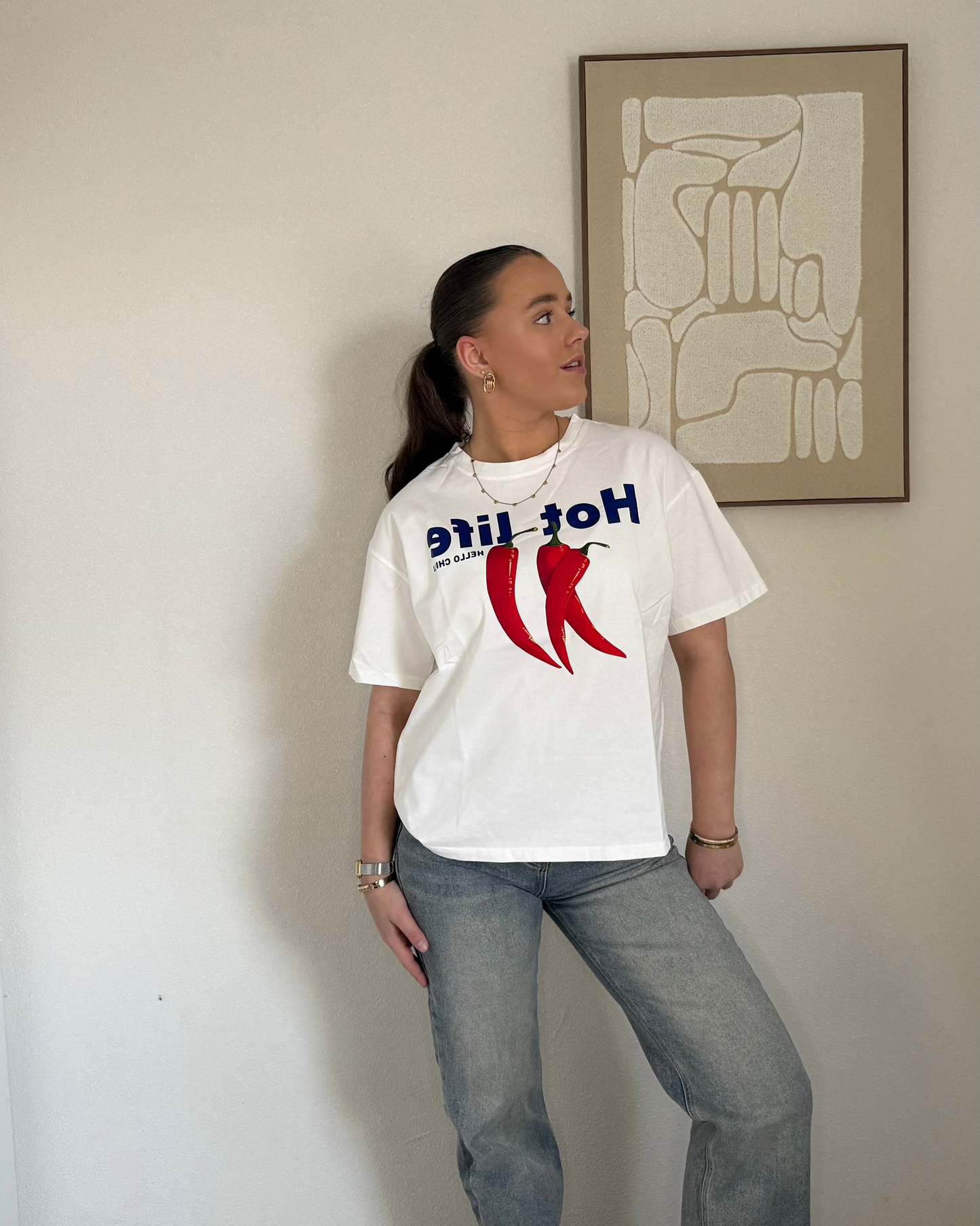 Hot life T shirt - white
