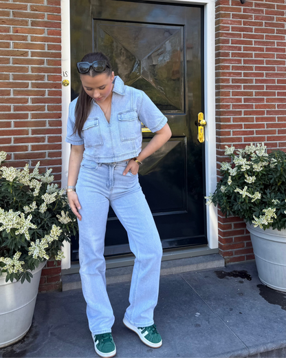 Redefined denim top