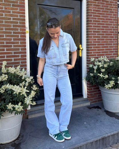Redefined denim top