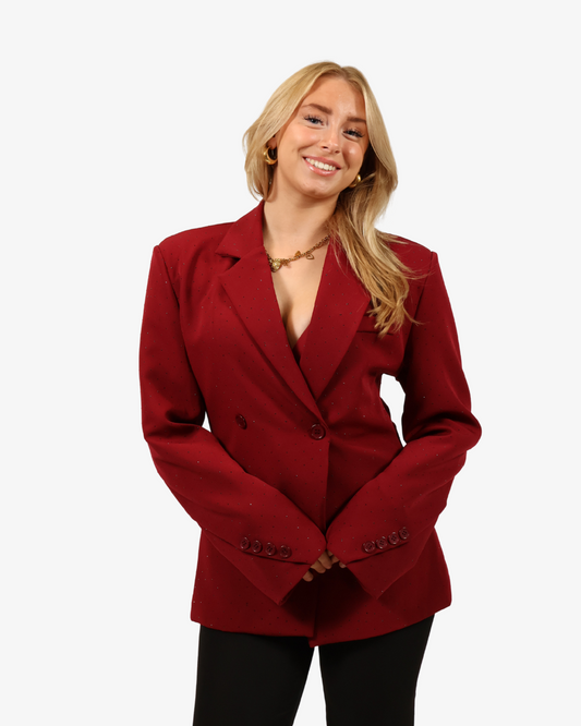 Audrey strass blazer - Red