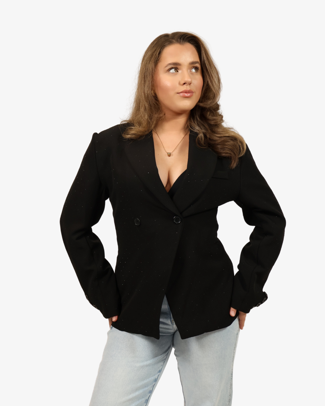 Audrey strass blazer - Black