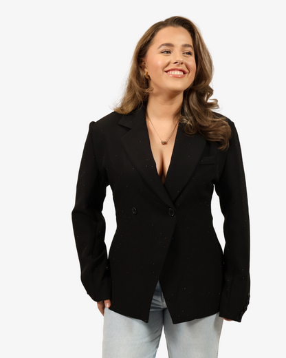 Audrey strass blazer - Black
