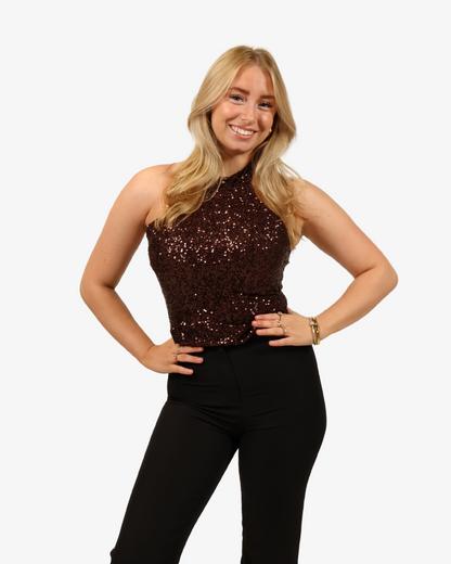 Belle top - Brown
