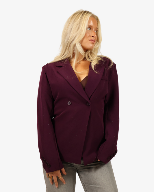 Audrey strass blazer - Plum