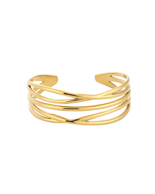 Chique zigzag bangle - Gold